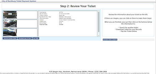 eCommerce Ticket Detail Image